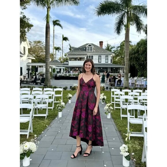 Hutch Floral Jacquard High-Low Gown – Size 2 (Retail $445) - Picture 6 of 16